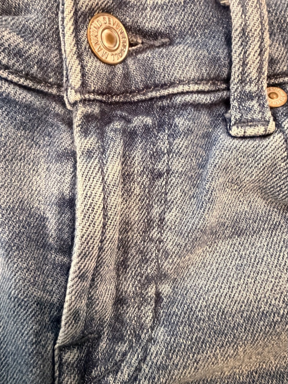 7 For All Mankind Women’s Light Blue Skinny Ankle Jeans Distressed Size 27 - Picture 9 of 9